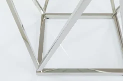 Stoliki Kawowe*KARE Design Stolik Kawowy Cristallo 50x50 Cm Srebrny