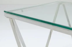 Stoliki Kawowe*KARE Design Stolik Kawowy Cristallo 50x50 Cm Srebrny