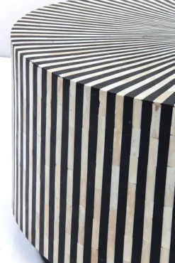 Stoliki Kawowe*KARE Design Stolik Kawowy Electra Ø75 Cm Czarno-biały