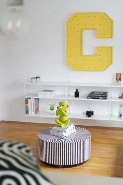 Stoliki Kawowe*KARE Design Stolik Kawowy Electra Ø75 Cm Czarno-biały