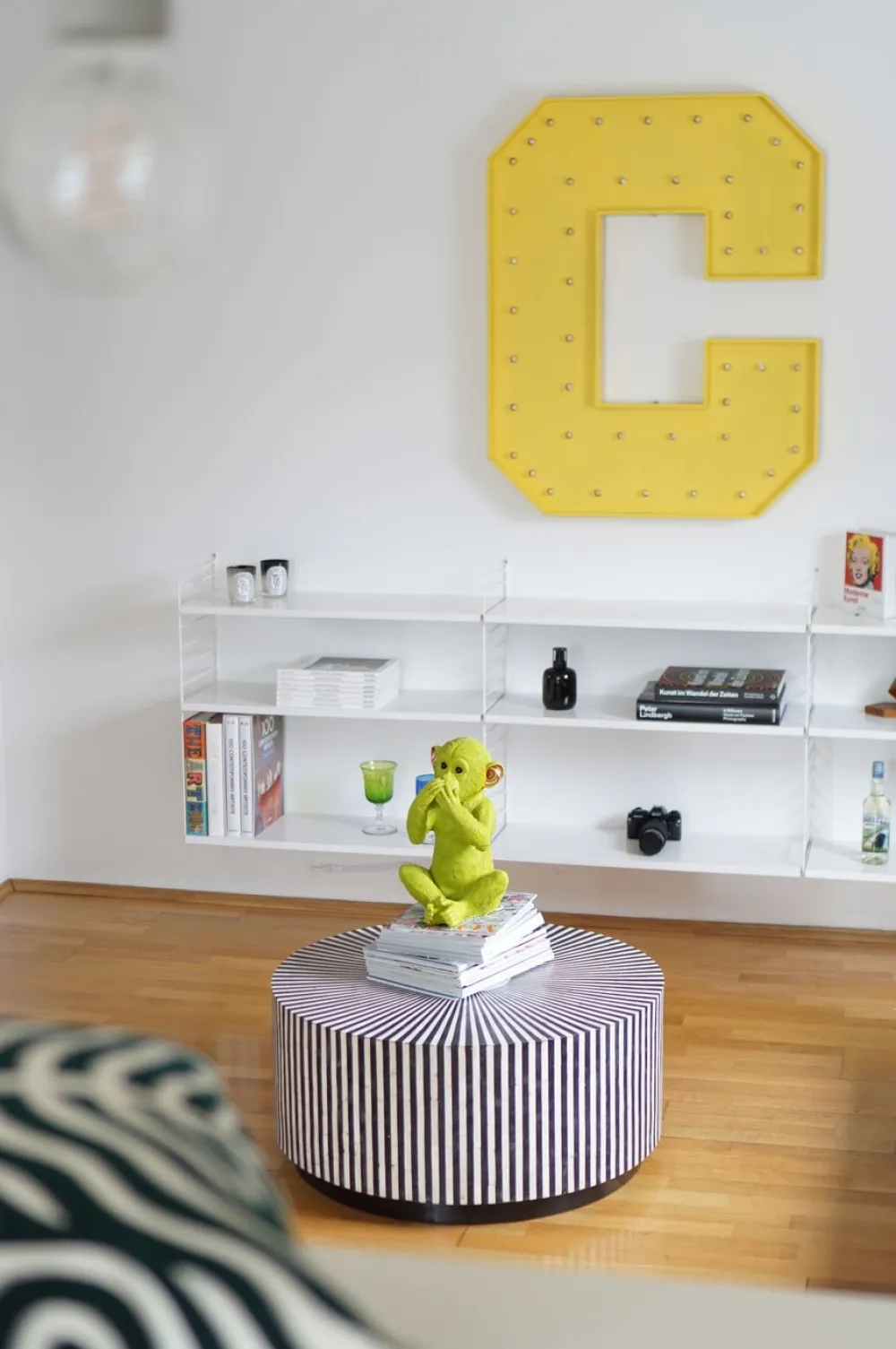 Stoliki Kawowe*KARE Design Stolik Kawowy Electra Ø75 Cm Czarno-biały