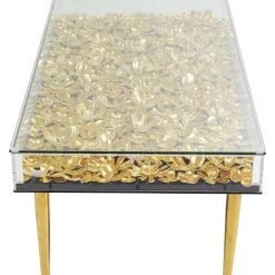 Stoliki Kawowe*KARE Design Stolik Kawowy Gold Flowers 120x60 Cm