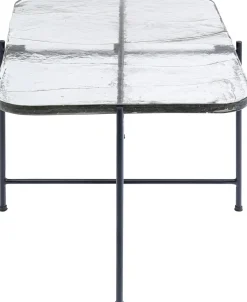 Stoliki Kawowe*KARE Design Stolik Kawowy Ice 63x46 Cm Czarny - Blat Szklany