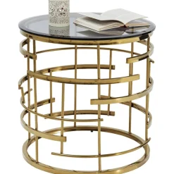 Stoliki Kawowe*KARE Design Stolik Kawowy Jupiter Ø55 Cm Transparentno-złoty