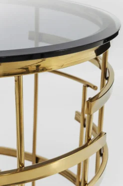 Stoliki Kawowe*KARE Design Stolik Kawowy Jupiter Ø55 Cm Transparentno-złoty