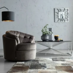 Stoliki Kawowe*KARE Design Stolik Kawowy Laser 120x60 Cm Srebrny