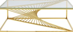 Stoliki Kawowe*KARE Design Stolik Kawowy Laser 120x60 Cm Złoty