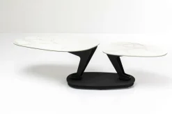 Stoliki Kawowe*KARE Design Stolik Kawowy Obrotowy Franklin 150x58 Cm Blaty Szklane