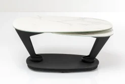 Stoliki Kawowe*KARE Design Stolik Kawowy Obrotowy Franklin 150x58 Cm Blaty Szklane