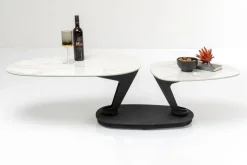 Stoliki Kawowe*KARE Design Stolik Kawowy Obrotowy Franklin 150x58 Cm Blaty Szklane