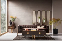 Stoliki Kawowe*KARE Design Stolik Kawowy Osaka 137x77 Cm Brązowy