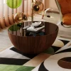 Stoliki Kawowe*KARE Design Stolik Kawowy Tear Drops Ø80 Cm Orzechowy