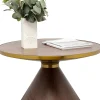 Stoliki Kawowe*KARE Design Stolik Kawowy Z Fornirowanym Blatem Brązowy Ø70 Cm