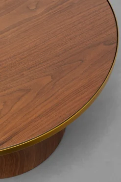 Stoliki Kawowe*KARE Design Stolik Kawowy Z Fornirowanym Blatem Brązowy Ø70 Cm