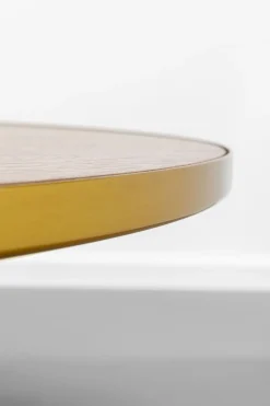 Stoliki Kawowe*KARE Design Stolik Kawowy Z Fornirowanym Blatem Brązowy Ø70 Cm