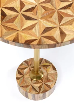 Stoliki Kawowe*KARE Design Stolik Pomocniczy MDF I Stal Brązowy Ø40x50 Cm