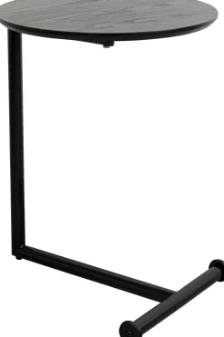 Stoliki Kawowe*KARE Design Stolik Pomocniczy Minimalistyczny Czarny Z Okrągłym Blatem Ø46 Cm