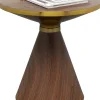 Stoliki Kawowe*KARE Design Stolik Pomocniczy Z Fornirowanym Blatem Brązowy Ø50 Cm