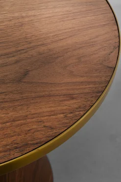 Stoliki Kawowe*KARE Design Stolik Pomocniczy Z Fornirowanym Blatem Brązowy Ø50 Cm