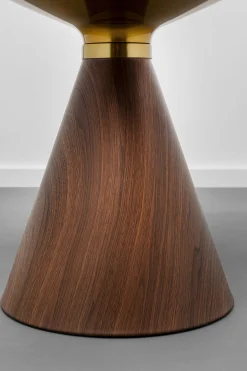 Stoliki Kawowe*KARE Design Stolik Pomocniczy Z Fornirowanym Blatem Brązowy Ø50 Cm