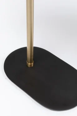 Stoliki Kawowe*KARE Design Stolik Pomocniczy Złoty Aluminium 50xH59 Cm Czarna Podstawa