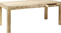 Stoły*KARE Design Stół Puro Plain Z Szufladami 140x70 Cm Naturalny