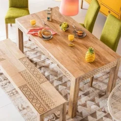 Stoły*KARE Design Stół Puro Plain Z Szufladami 160x80cm Naturalny