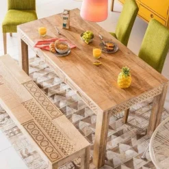 Stoły*KARE Design Stół Puro Plain Z Szufladami 200x100 Cm Naturalny