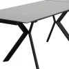Stoły*KARE Design Stół Rozkładany Blat Czarny Kamionkowy Nogi Stalowe 140-200x80 Cm