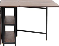 Stoły*KARE Design Stół Rozkładany Ravello 175x80 Cm Sheesham Brązowy - Nogi Czarne