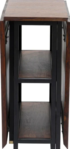 Stoły*KARE Design Stół Rozkładany Ravello 175x80 Cm Sheesham Brązowy - Nogi Czarne