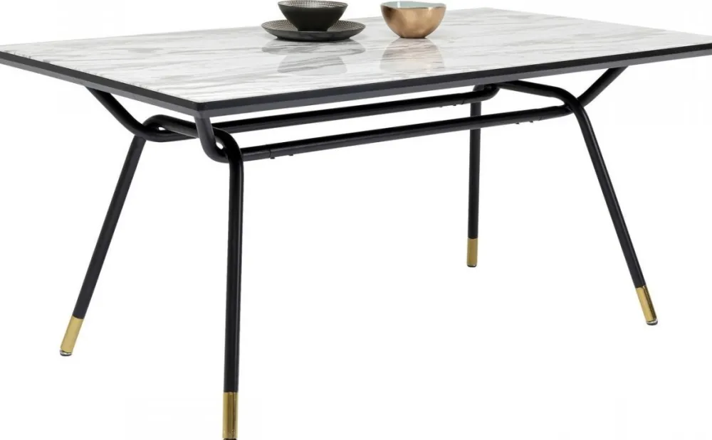 Stoły*KARE Design Stół South Beach 160x90 Cm Blat Szklany