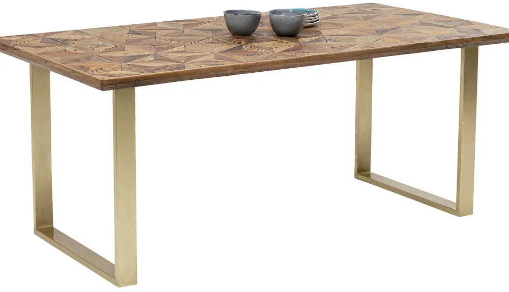 Stoły*KARE Design Stół Stars 180x90 Cm Nogi Mosiężne