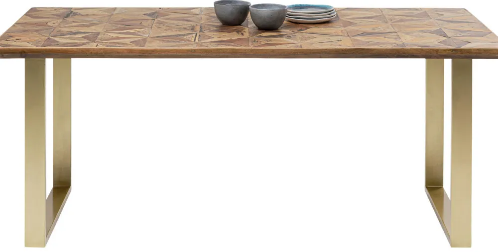Stoły*KARE Design Stół Stars 180x90 Cm Nogi Mosiężne