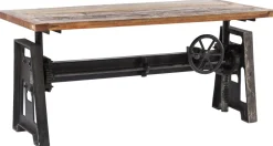 Stoły*KARE Design Stół Steamboat Econo 160x80 Cm Drewniano-czarny
