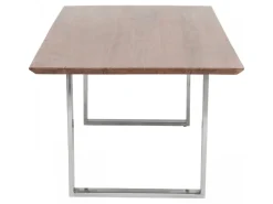 Stoły*KARE Design Stół Symphony Walnut 180x90 Cm Akacja Nogi Chromowe