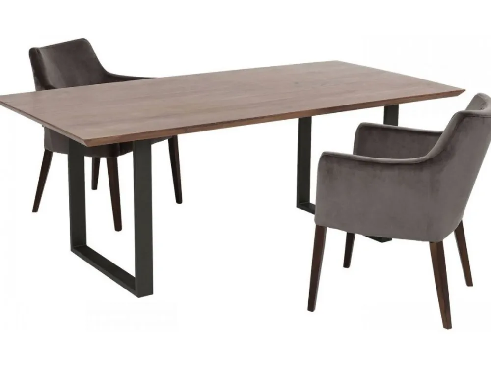 Stoły*KARE Design Stół Symphony Walnut 200x100 Cm Akacja Nogi Stalowe