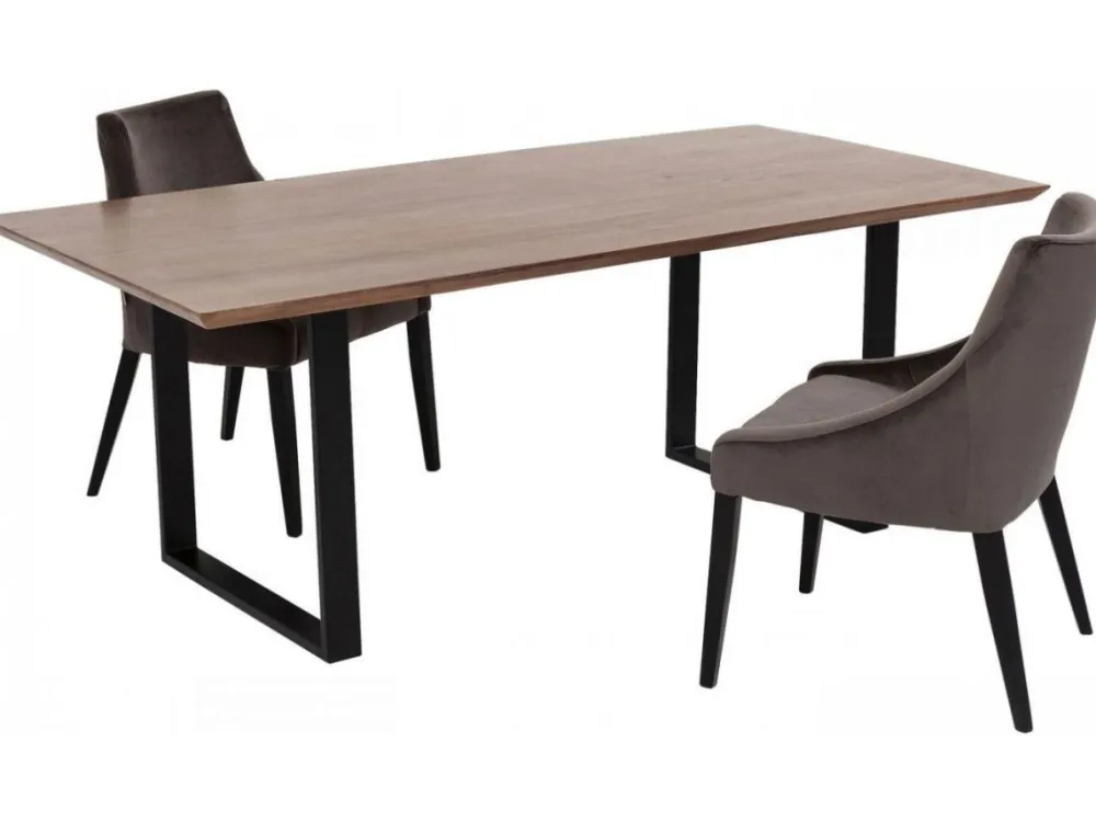 Stoły*KARE Design Stół Symphony Walnut 200x100 Cm Akacja Nogi Czarne