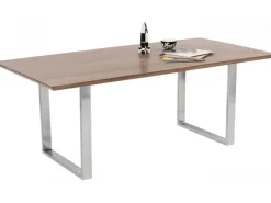 Stoły*KARE Design Stół Symphony Walnut 200x100 Cm Akacja Nogi Chromowe