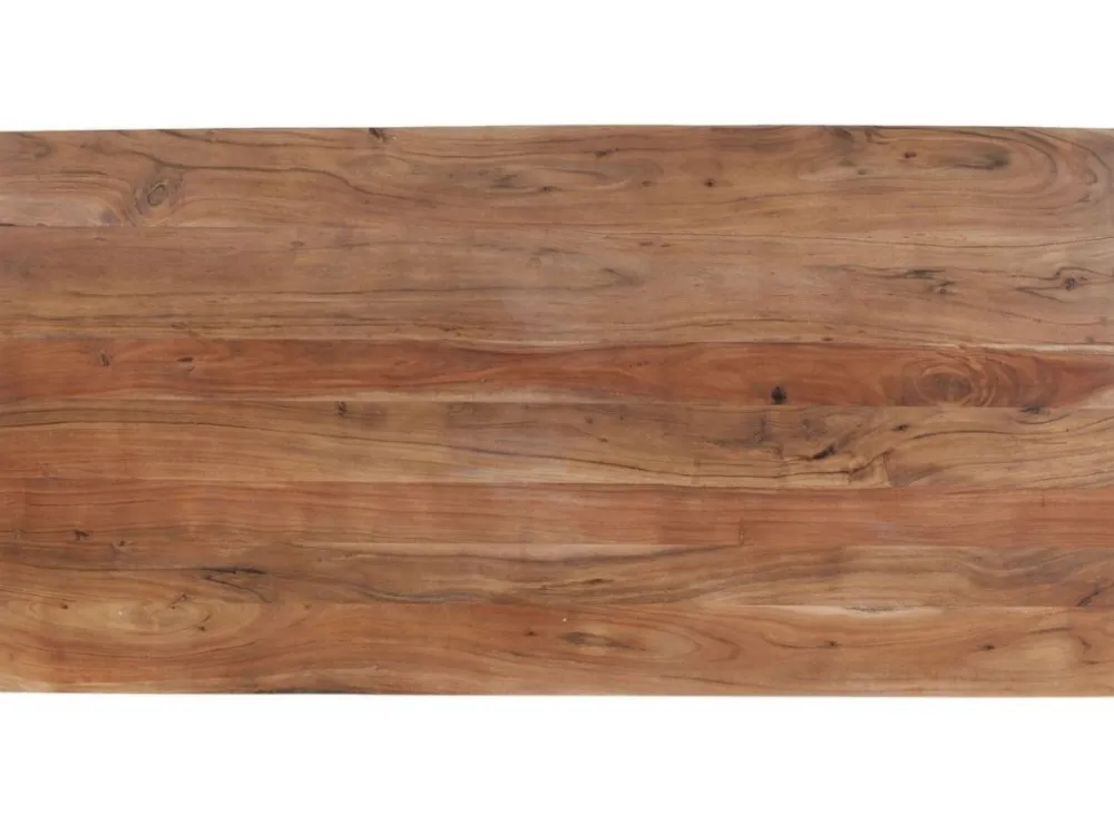 Stoły*KARE Design Stół Symphony Walnut 200x100 Cm Akacja Nogi Chromowe