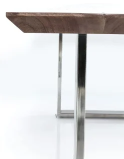 Stoły*KARE Design Stół Symphony Walnut 200x100 Cm Akacja Nogi Chromowe