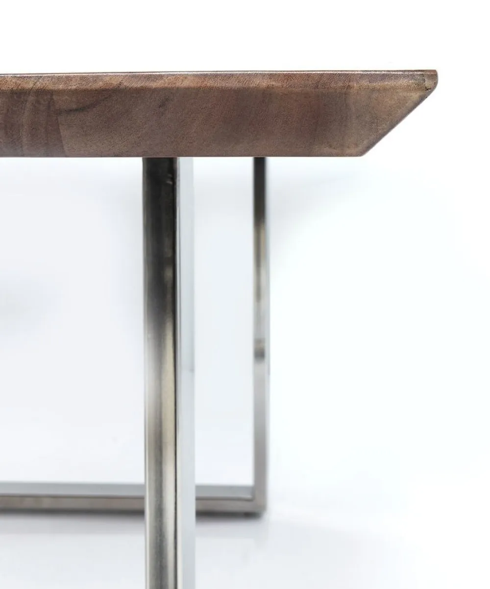 Stoły*KARE Design Stół Symphony Walnut 200x100 Cm Akacja Nogi Chromowe