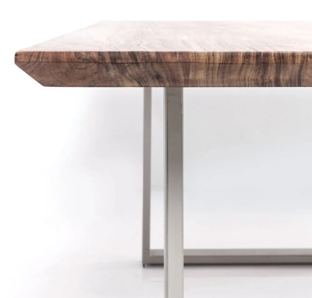 Stoły*KARE Design Stół Symphony 180x90 Cm Akacja Nogi Chromowe
