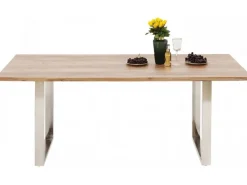 Stoły*KARE Design Stół Symphony 180x90 Cm Akacja Nogi Chromowe