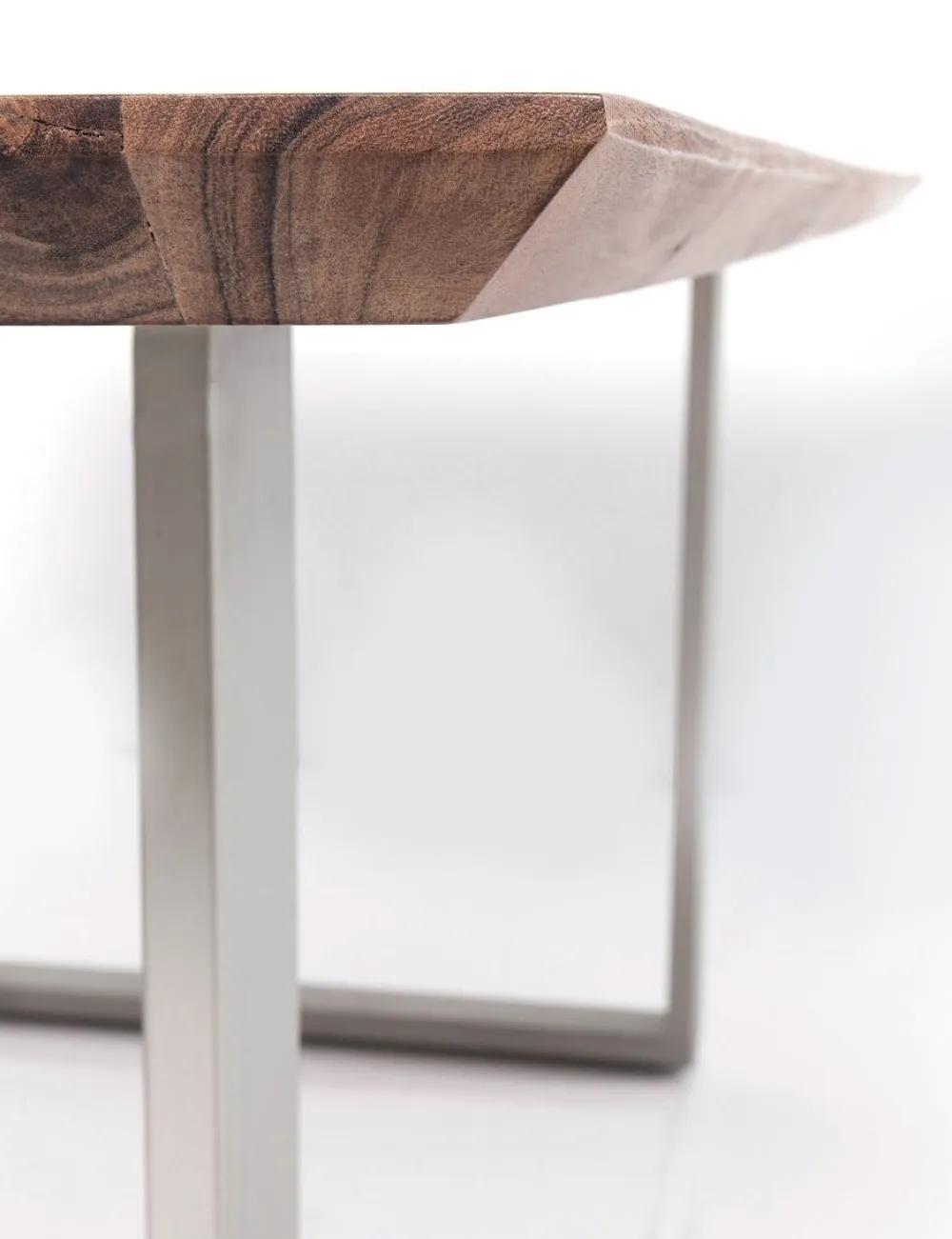 Stoły*KARE Design Stół Symphony 180x90 Cm Akacja Nogi Chromowe