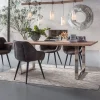 Stoły*KARE Design Stół Symphony 200x100 Cm Akacja Nogi Chromowe