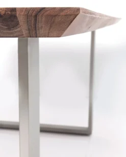 Stoły*KARE Design Stół Symphony 200x100 Cm Akacja Nogi Chromowe