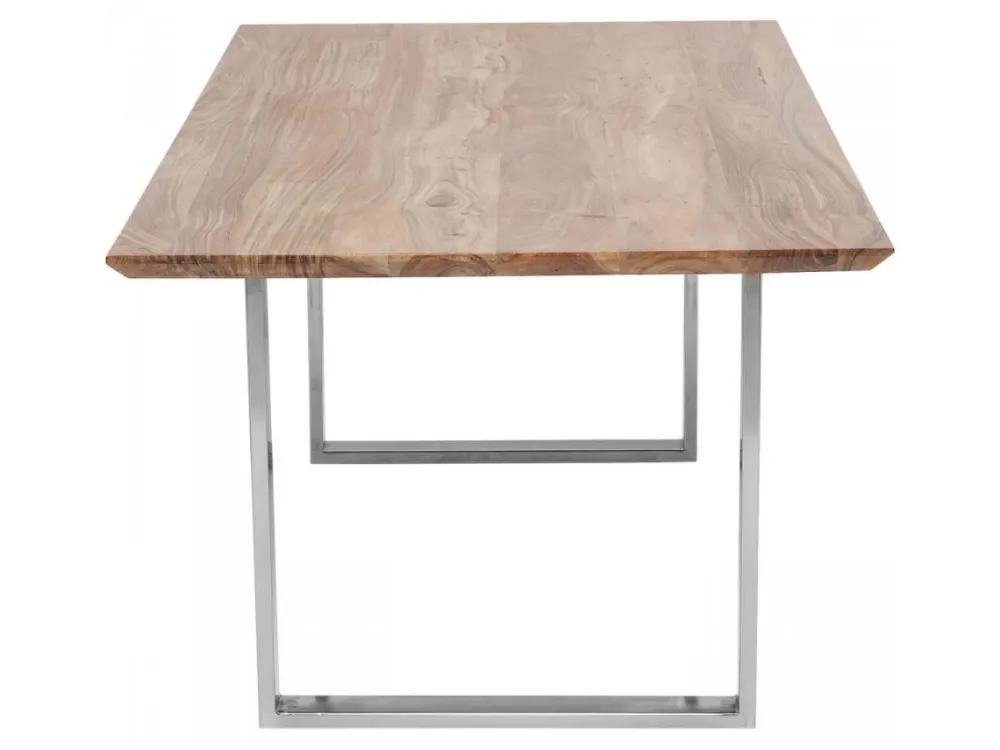 Stoły*KARE Design Stół Symphony 200x100 Cm Akacja Nogi Chromowe