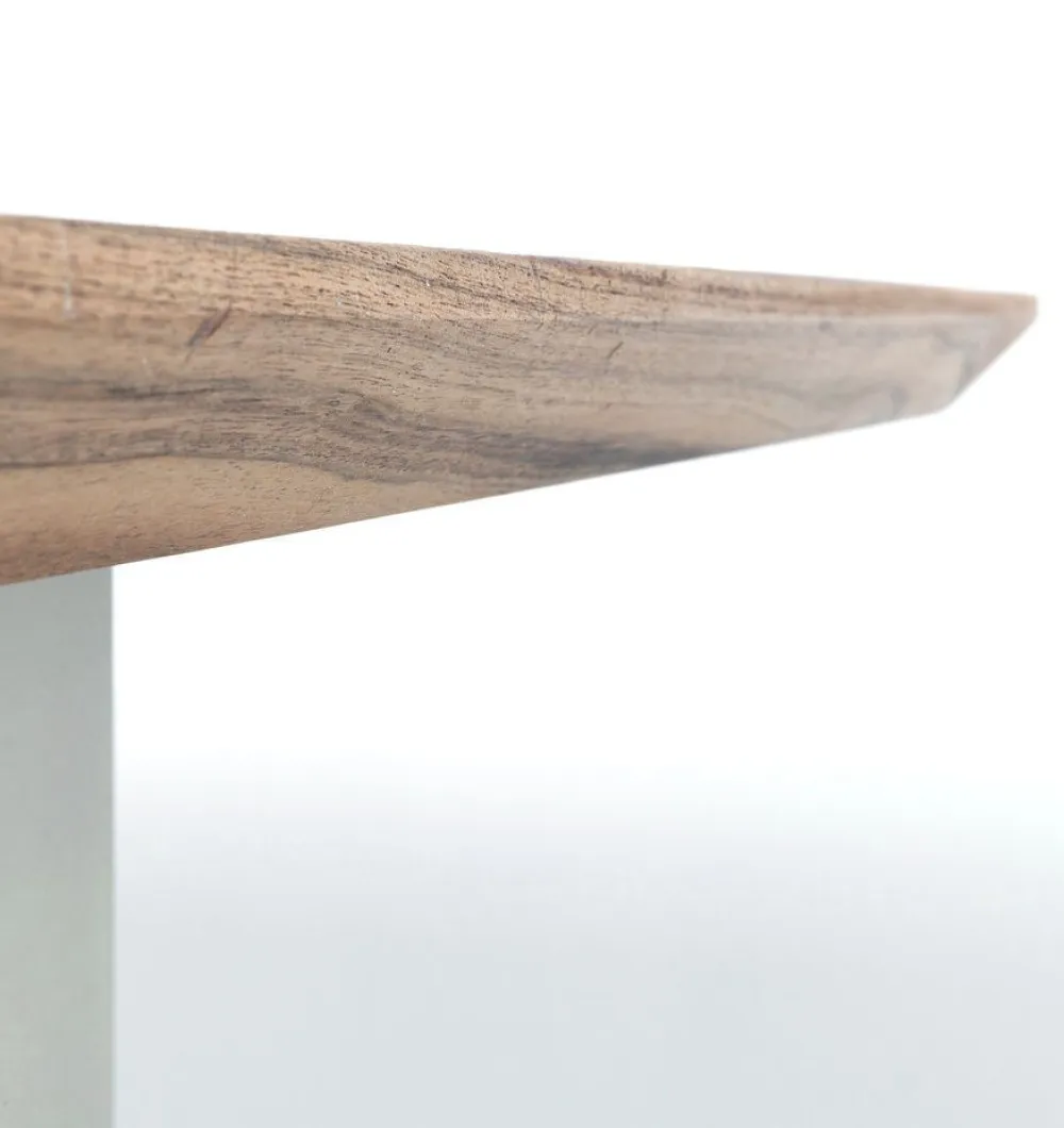 Stoły*KARE Design Stół Symphony 200x100 Cm Akacja Nogi Chromowe