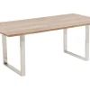 Stoły*KARE Design Stół Symphony 160x80 Cm Akacja Nogi Chromowe
